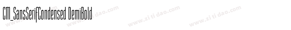 CM_SansSerifCondensed DemiBold字体转换